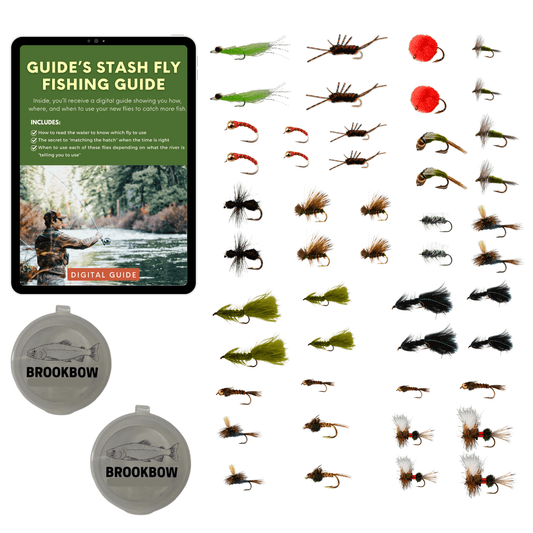 Guide’s Stash "Just the Flies" 48 - pc Fly Box - brookbow