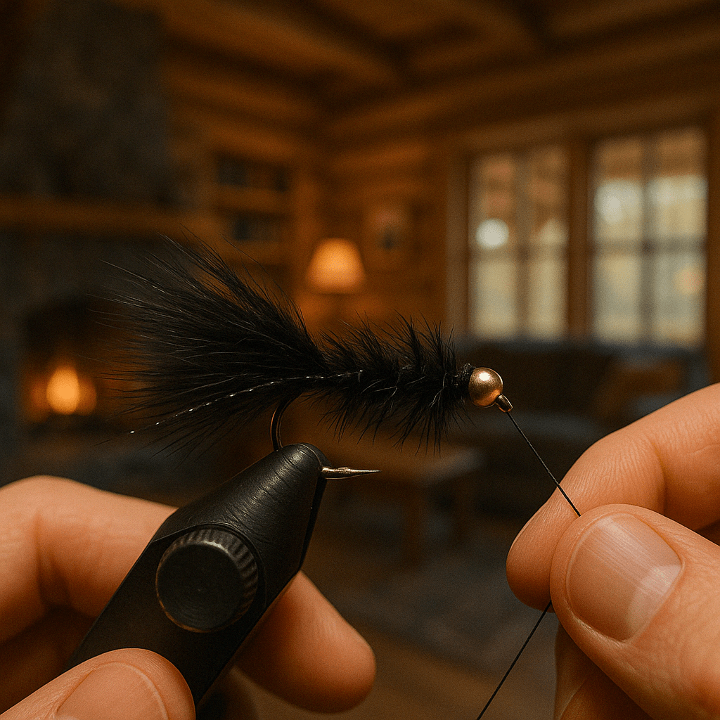 Brookbow Black Woolly Bugger Tying Kit - brookbow