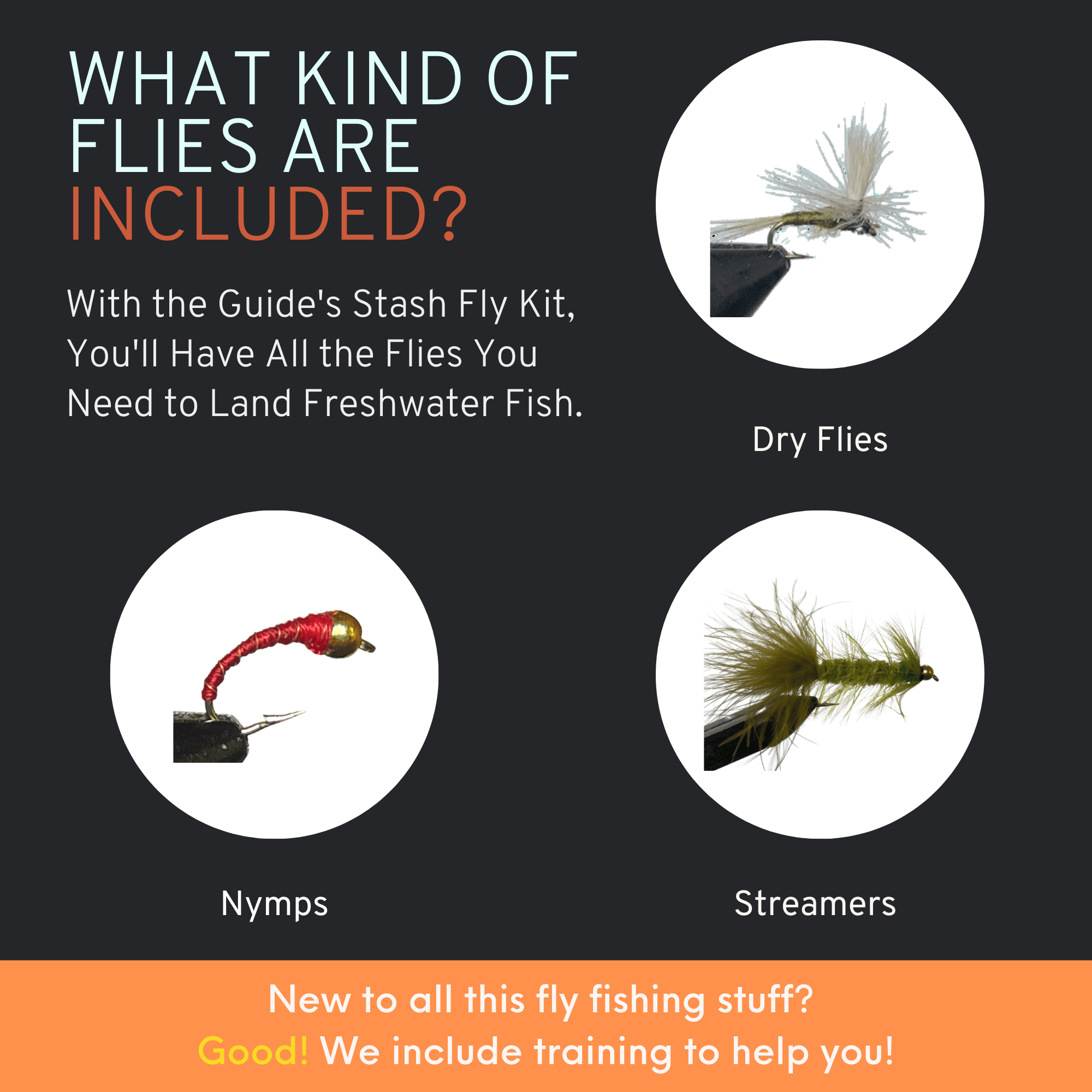 Guide's Stash 48 pcs Fly Fishing Flies Collection - brookbow